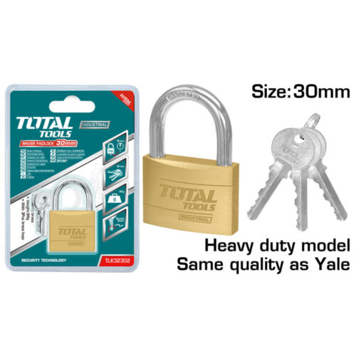 Total Heavy Duty Brass Padlock TLK32302