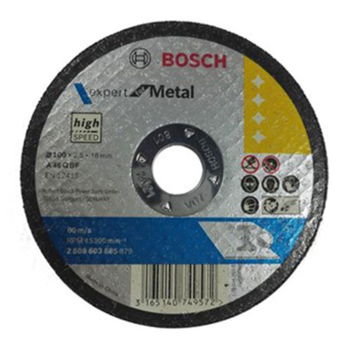 Bosch Expert Metal Grinding Disc A46QBF, 100X2.5X16MM FLAT 2.608.603.685