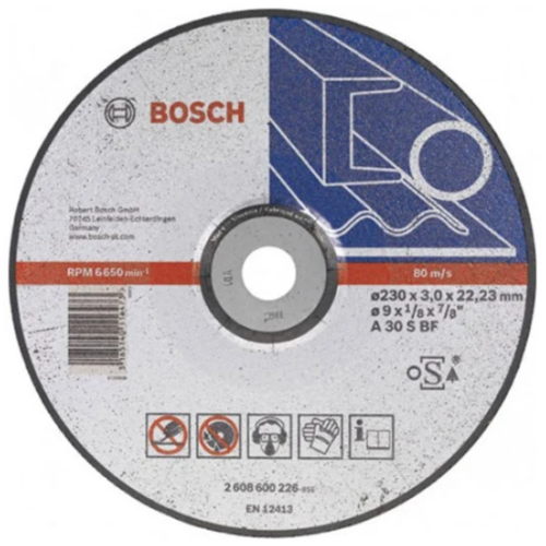 Bosch Expert Metal Grinding Disc A30SBF, 230X3.0X22.23MM 2.608.600.226