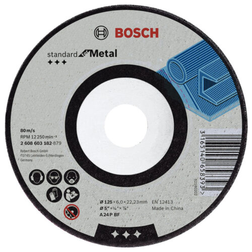 Bosch Standard Metal Grinding Disc 125X6.0X22MM 2.608.603.182