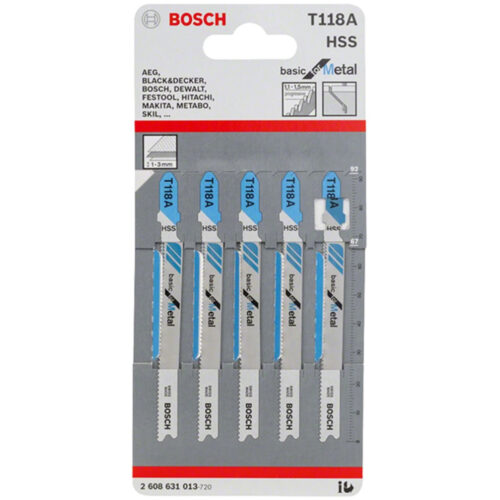 Bosch Jigsaw Blade T118A 5Pc Set 2.608.631.013