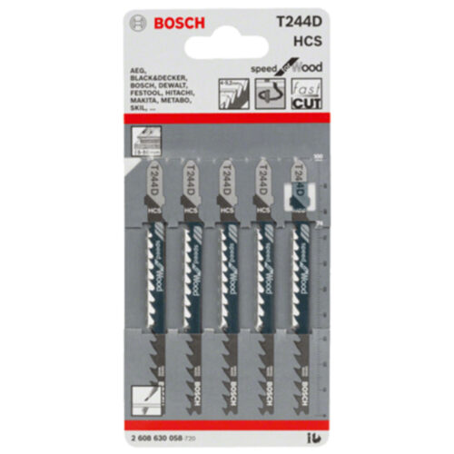 Bosch Jigsaw Blade T244D 5Pcs Set 2.608.630.058