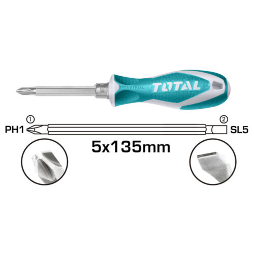 Total 2 IN 1 Screwdriver Set THT250226