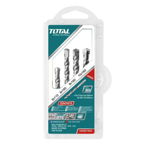 Total 4 Pcs Hammer Drill Bits Set TACSD1945