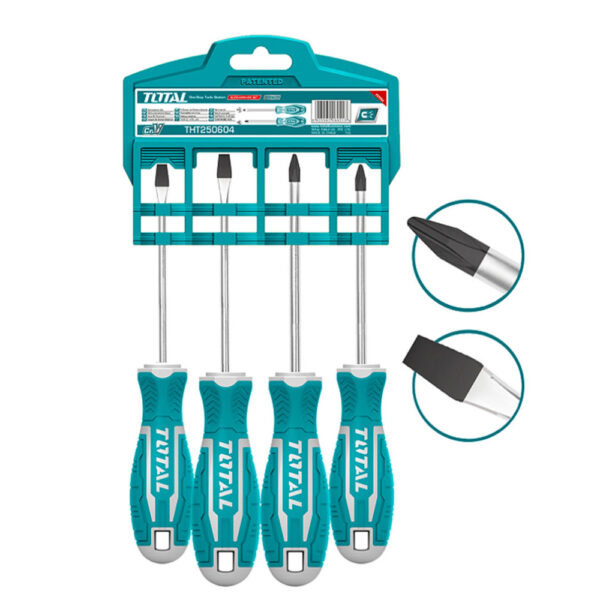 Total 4 Pcs Screwdriver Set THT250604