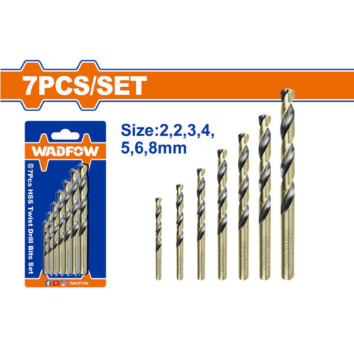 Wadfow 7 Pcs HSS Twist Drill Bits Set WTD3K01